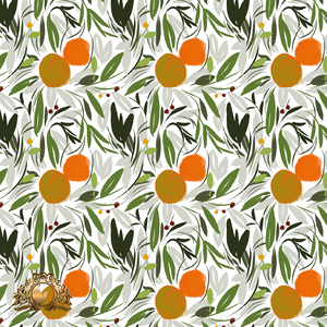 Jen Art Studio - Oranges on White