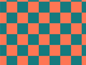 Checkerboard x Peachy Teal