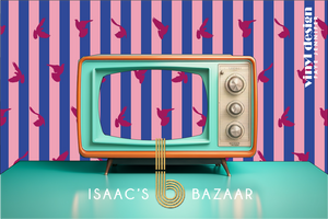 Isaac’s Bazaar x Imagine Stripe - Pink/Cobalt